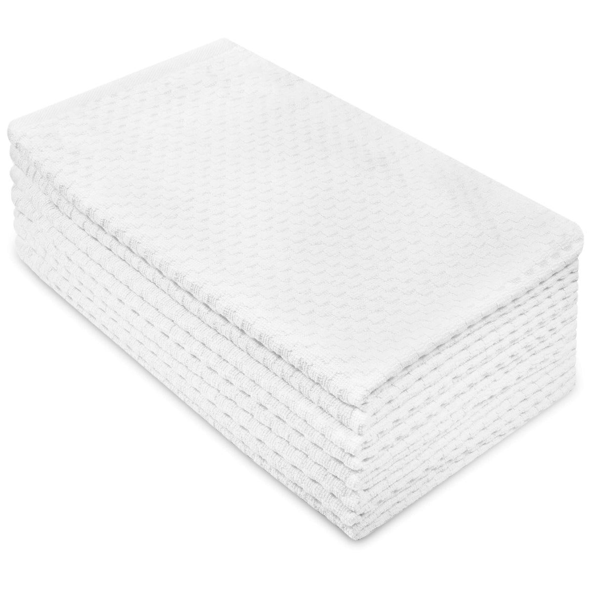 COTTON CRAFT Amazing Kitchen Towel - 12 Pack 100% Cotton Waffle Terry Towel