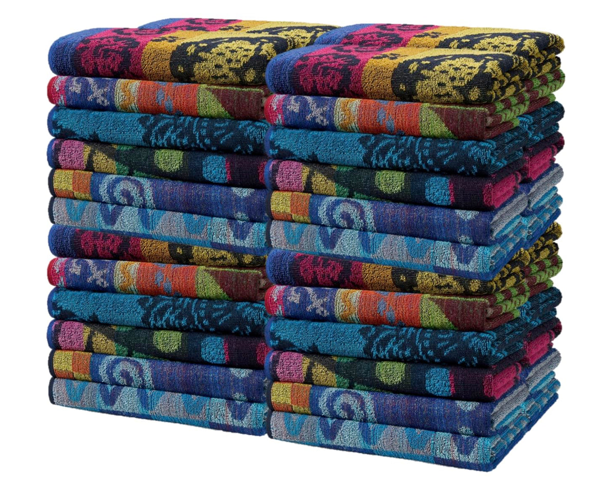 BEN KAUFMAN SALES CO Terry Beach & Pool Towel - Large Cotton Towels for Bath, Gym & More - Soft, Absorbent & Oversized Beach Towel Bundle - Multipack with Assorted Colors - 30” x 60” - Pack of 4