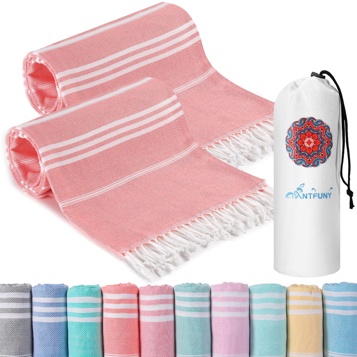 Turkish Beach Towels Vacation Essentials Quick Dry Sand Free Soft Absorbent Adult Oversized Bath Pool Swim Long Towel Lightweight Thin Fast Drying Over The Chair Towel Sand Repellent Anti Yellow