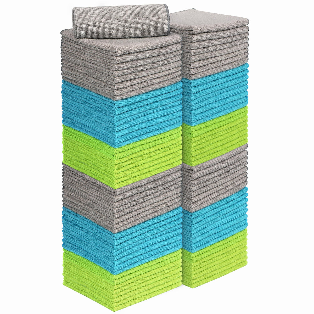 AIDEA Microfiber Cleaning Cloth-50PK, Microfiber Towels for Cars 12"x12"