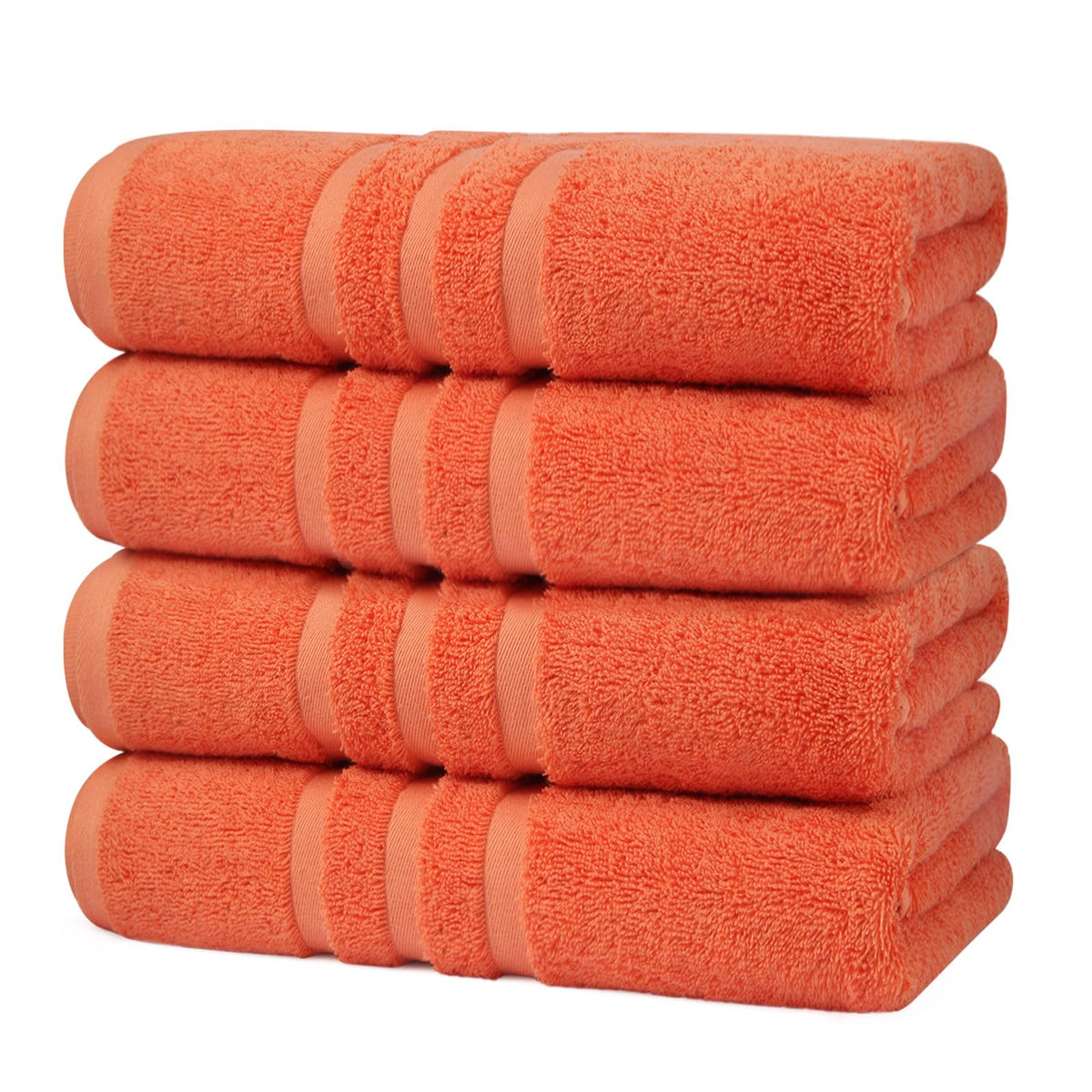 Velqora Large Bath Towels 4 Pack, 30x60 in, 100% Cotton, White