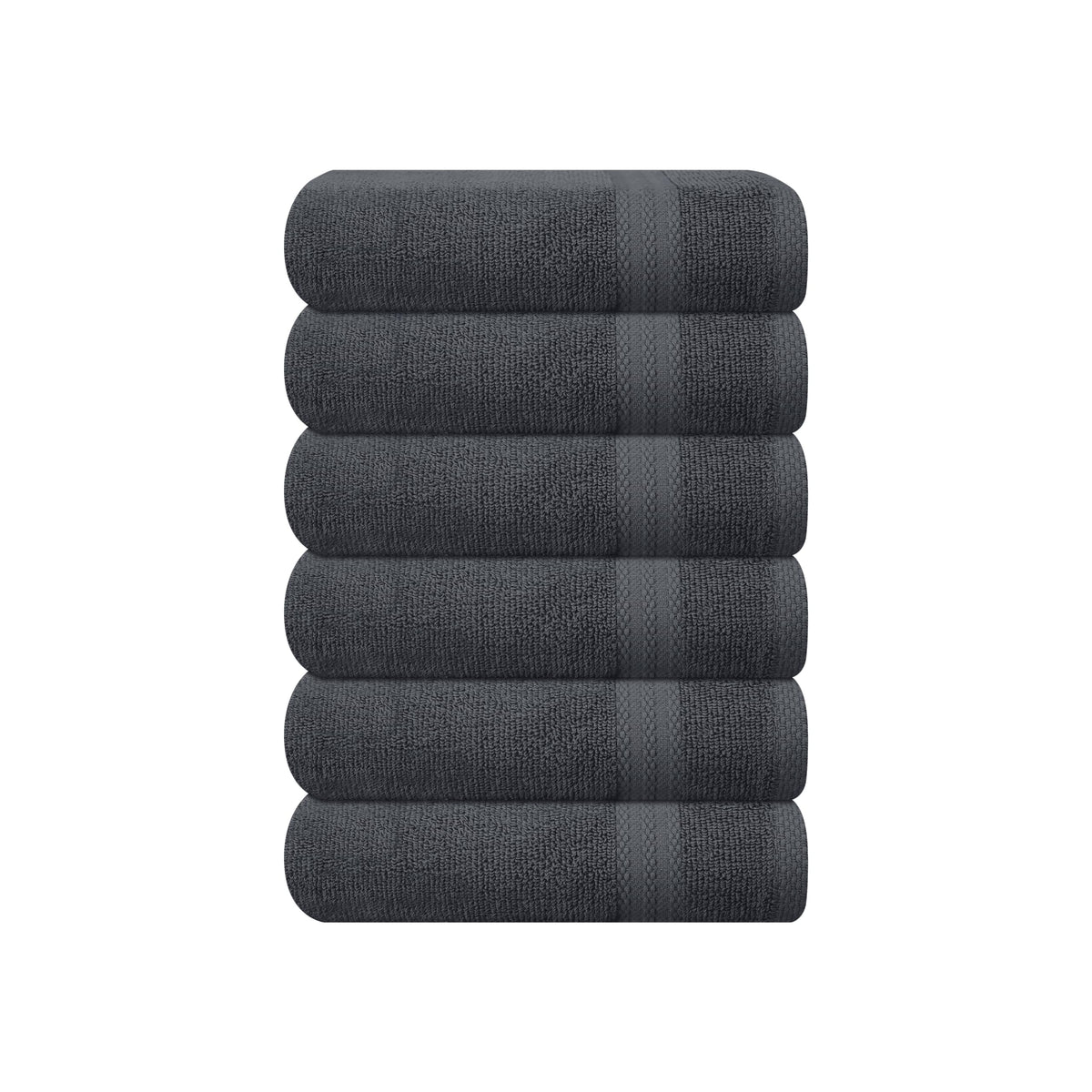 GLAMBURG Ultra Soft 8-Piece Towel Set - 100% Pure Ringspun Cotton, Contains 2 Oversized Bath Towels 27x54, 2 Hand Towels 16x28, 4 Wash Cloths 13x13 - Ideal for Everyday use, Hotel & Spa - Navy Blue