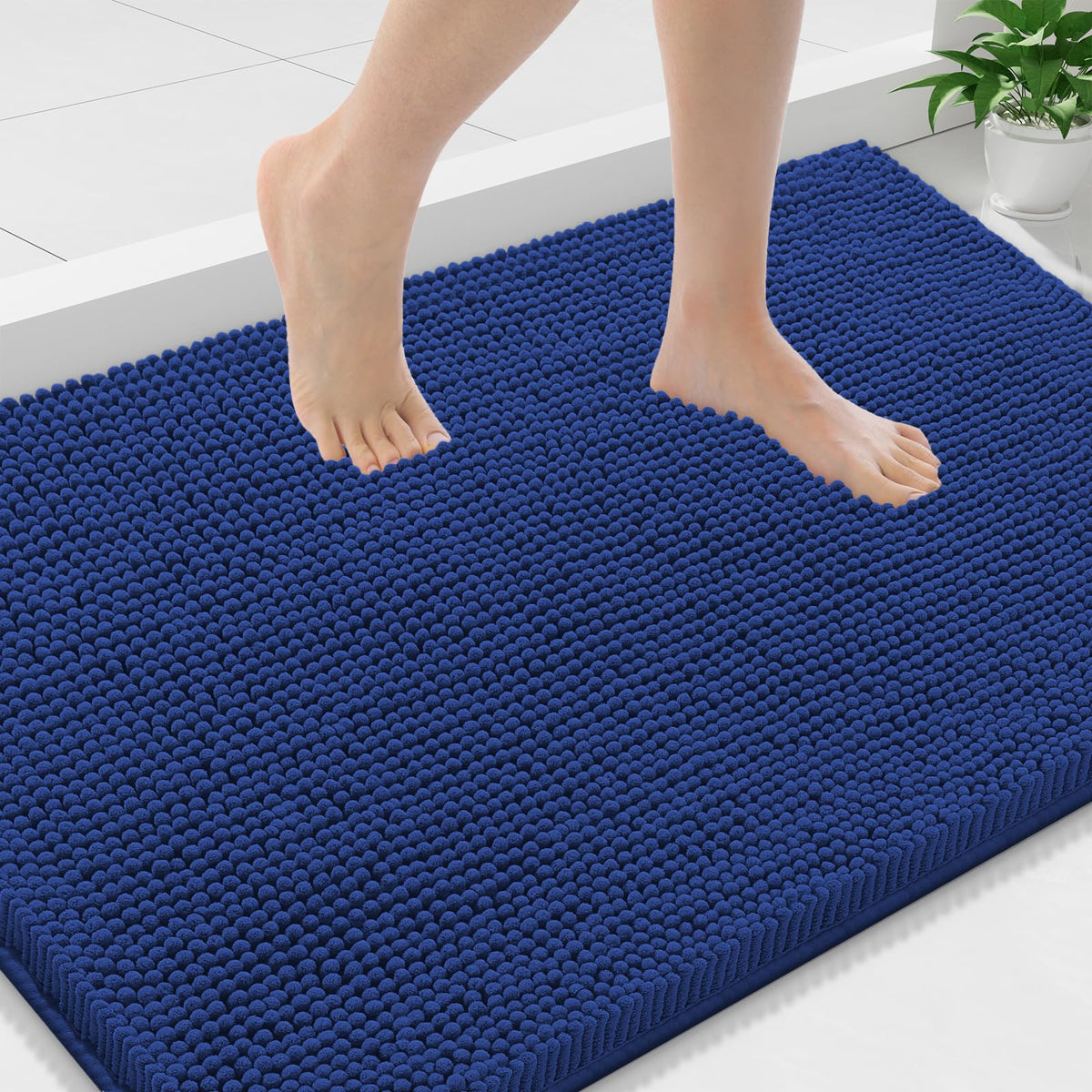 Smiry Bathroom Rugs 30X20, Luxury Chenille Extra Soft Absorbent Bath Mat