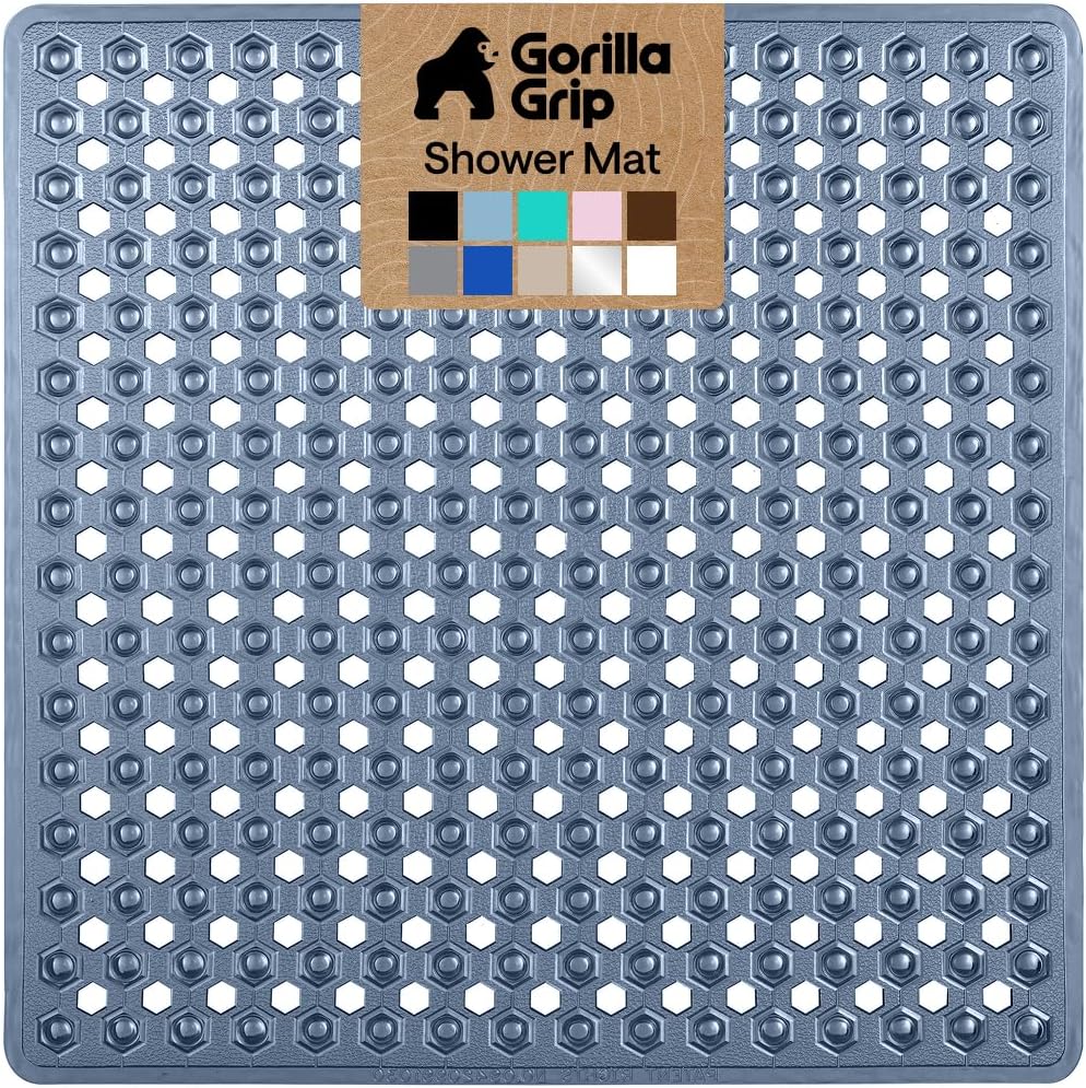 GORILLA GRIP Bath Tub Shower Mat, Bathtub Floor Liner, 35x16 Clear