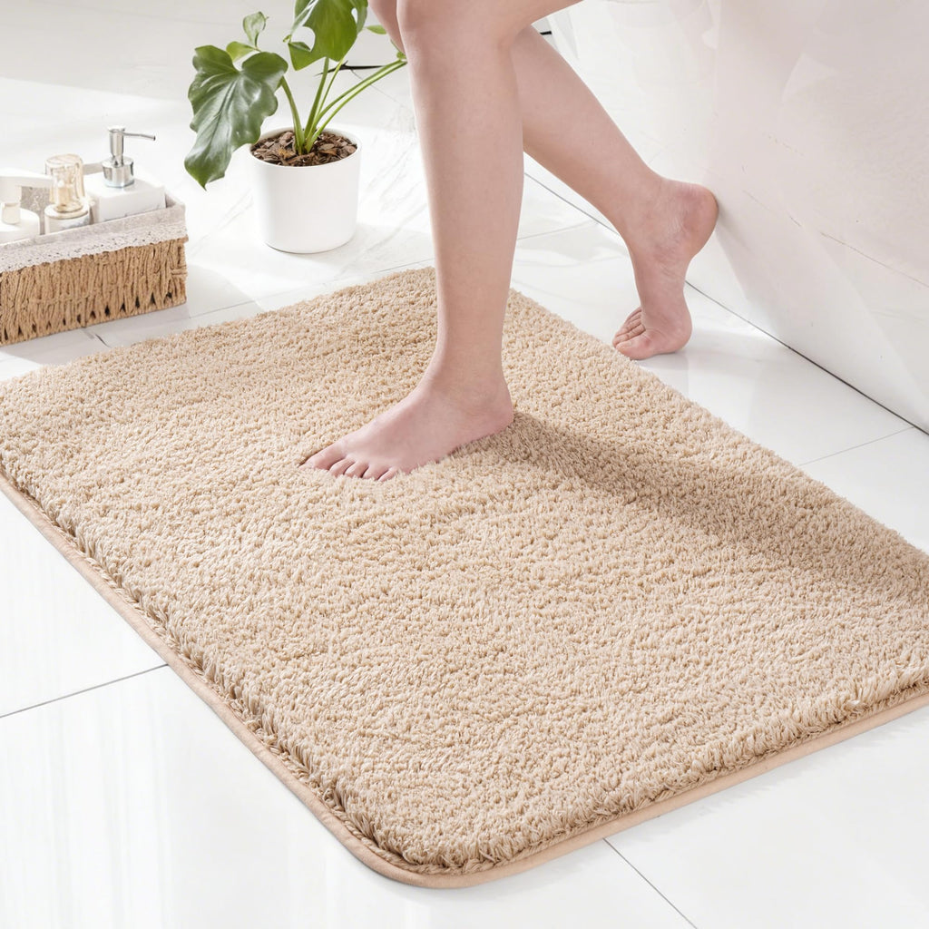 Exclusivo Mezcla Bathroom Rugs Mats 17x24, Navy Blue