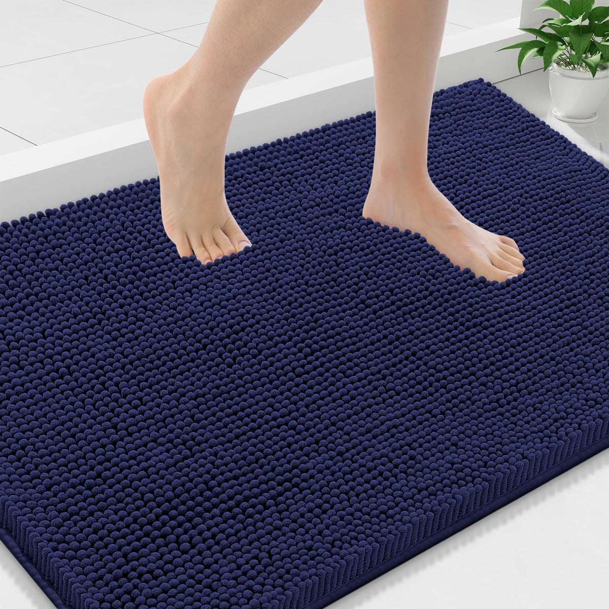 Smiry Bathroom Rugs 30X20, Luxury Chenille Extra Soft Absorbent Bath Mat