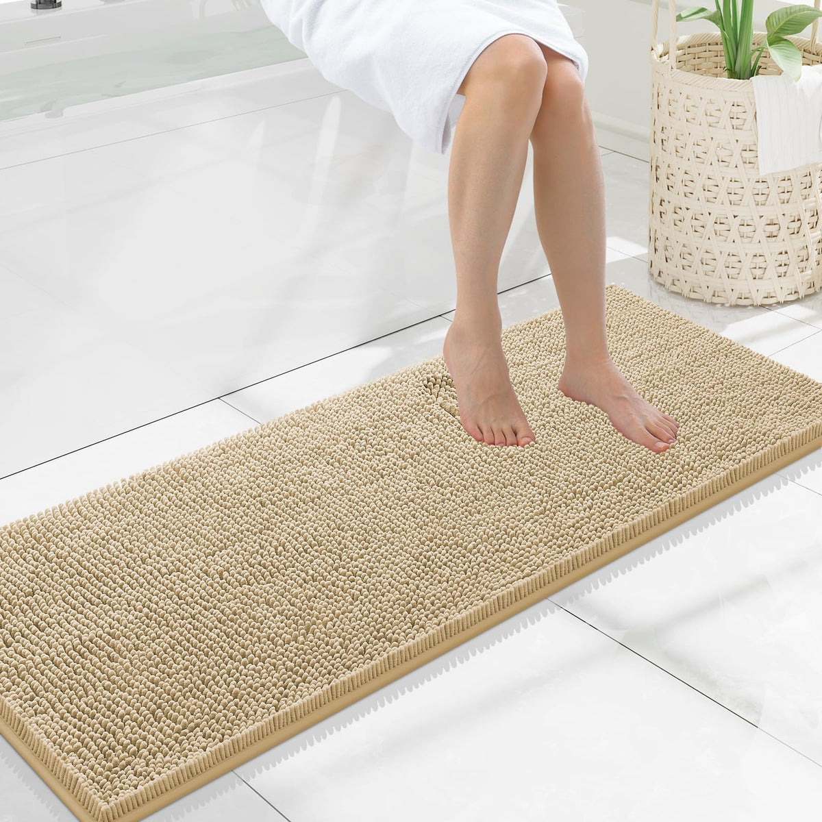 Smiry Bathroom Rugs 30X20, Luxury Chenille Extra Soft Absorbent Bath Mat