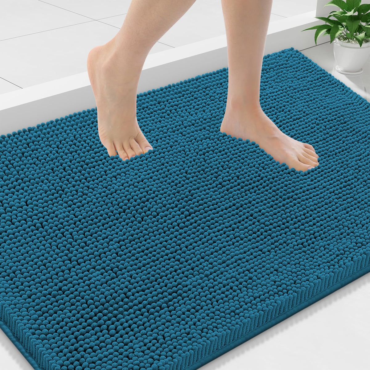Smiry Bathroom Rugs 30X20, Luxury Chenille Extra Soft Absorbent Bath Mat