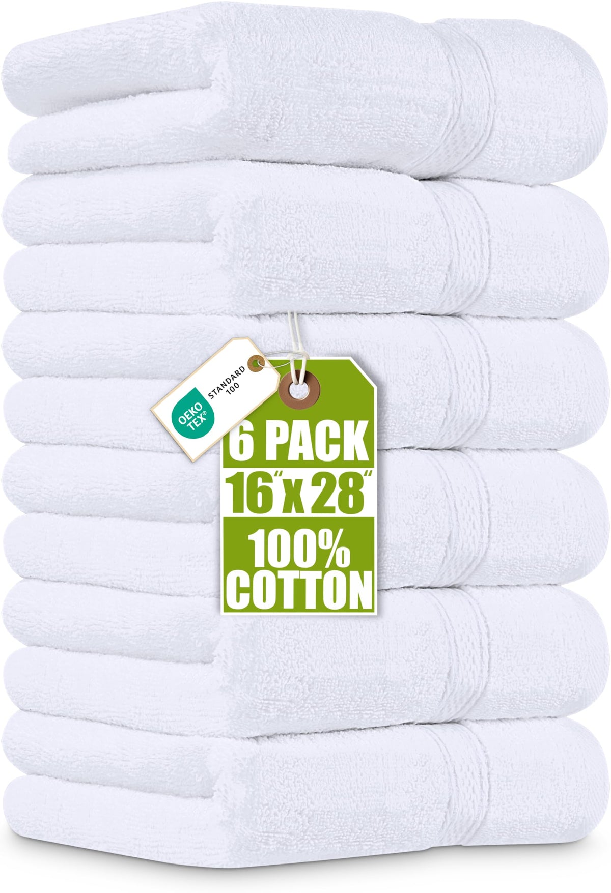 Utopia Towels 6 Pack Premium Hand Towels, 16x28 in, 600 GSM Cotton, Grey