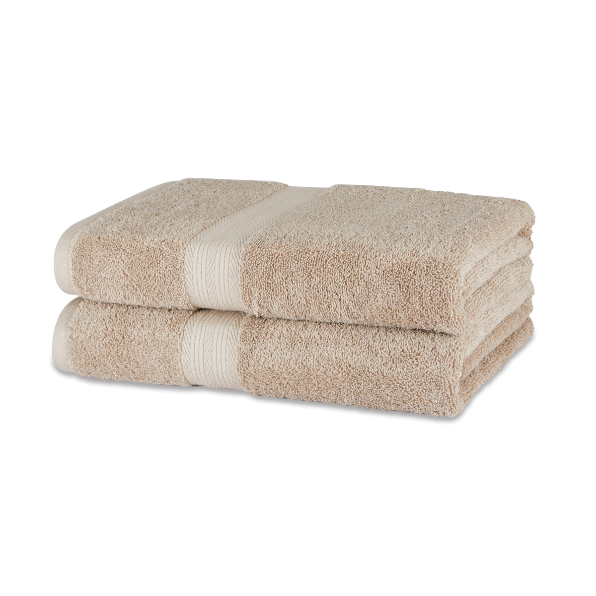 Amazon Basics 6-Piece Oversized Highly Absorbent Fade-Resistant Towel Set, 100% Cotton Towels for Bathroom, Soft, 2 Bath Towels, 2 Hand Towels, 2 Washcloths, White