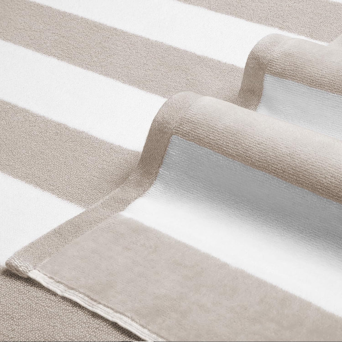 LULUHOME Oversized Beach Towel 36x70 Inch,100% Cotton,Striped Pool Towel