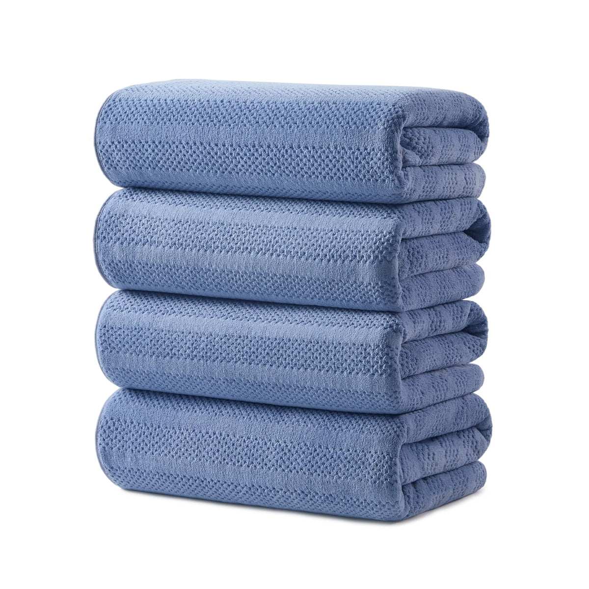 ecolook Microfiber Bath Towels Set of 4, 31 x 63 Inch Extra Large Bath Towel Set, Super Soft & Highly Absorbent, Quick Dry Lightweight Towels for Bathroom, Gym, Spa, Pool & Travel, Gray
