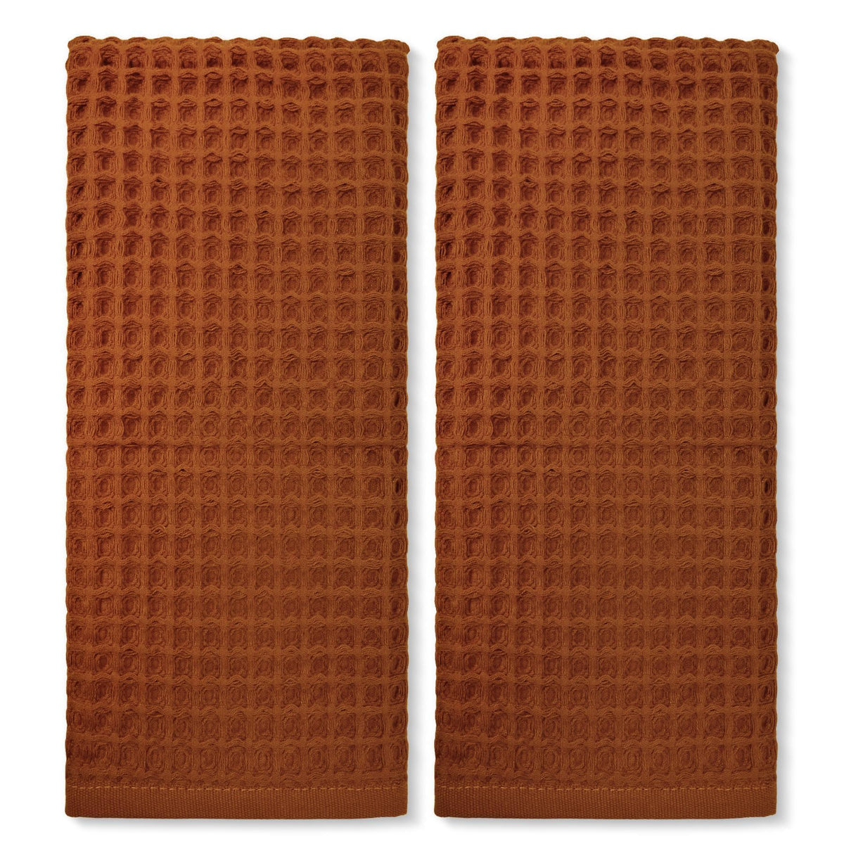 Jacquotha Waffle Hand Towels 2-Piece (Mist White) – Cotton, Quick Dry, Lint Free, 13” x 29”