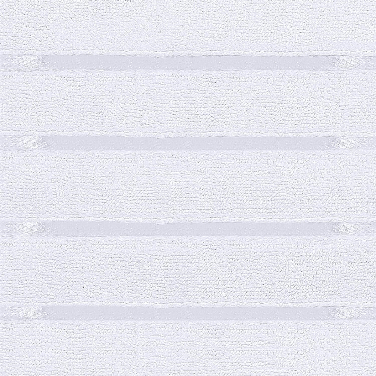 Utopia Towels 8 Piece Luxury Towel Set, 600 GSM, Viscose Stripe, White