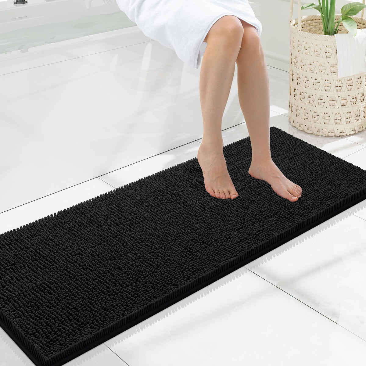 Smiry Bathroom Rugs 30X20, Luxury Chenille Extra Soft Absorbent Bath Mat