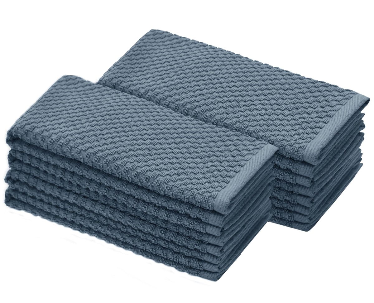 COTTON CRAFT Amazing Kitchen Towel - 12 Pack 100% Cotton Waffle Terry Towel