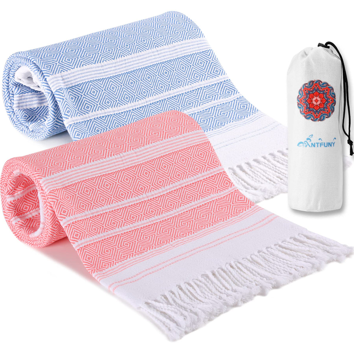 Turkish Beach Towels Vacation Essentials Quick Dry Sand Free Soft Absorbent Adult Oversized Bath Pool Swim Long Towel Lightweight Thin Fast Drying Over The Chair Towel Sand Repellent Anti Yellow
