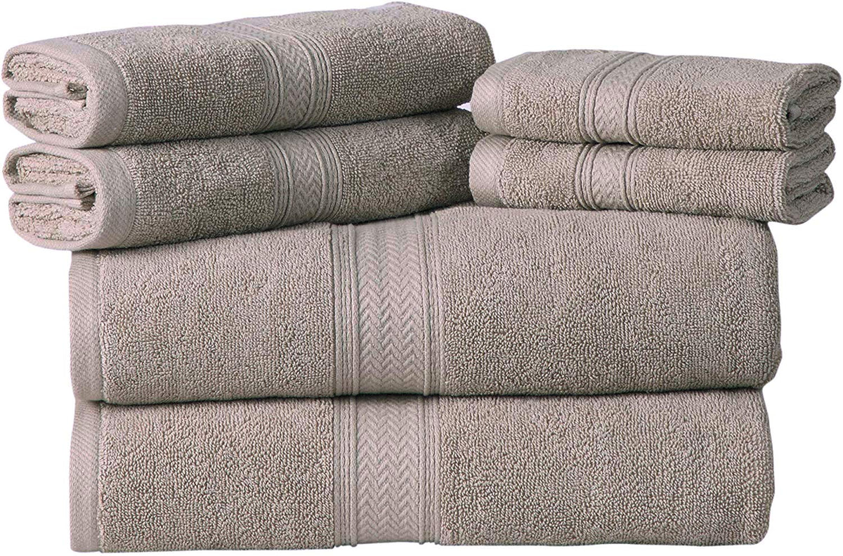 HILLFAIR 900 GSM 100% Cotton Floor Towels - 2 Piece Towels Set - Ocean Blue