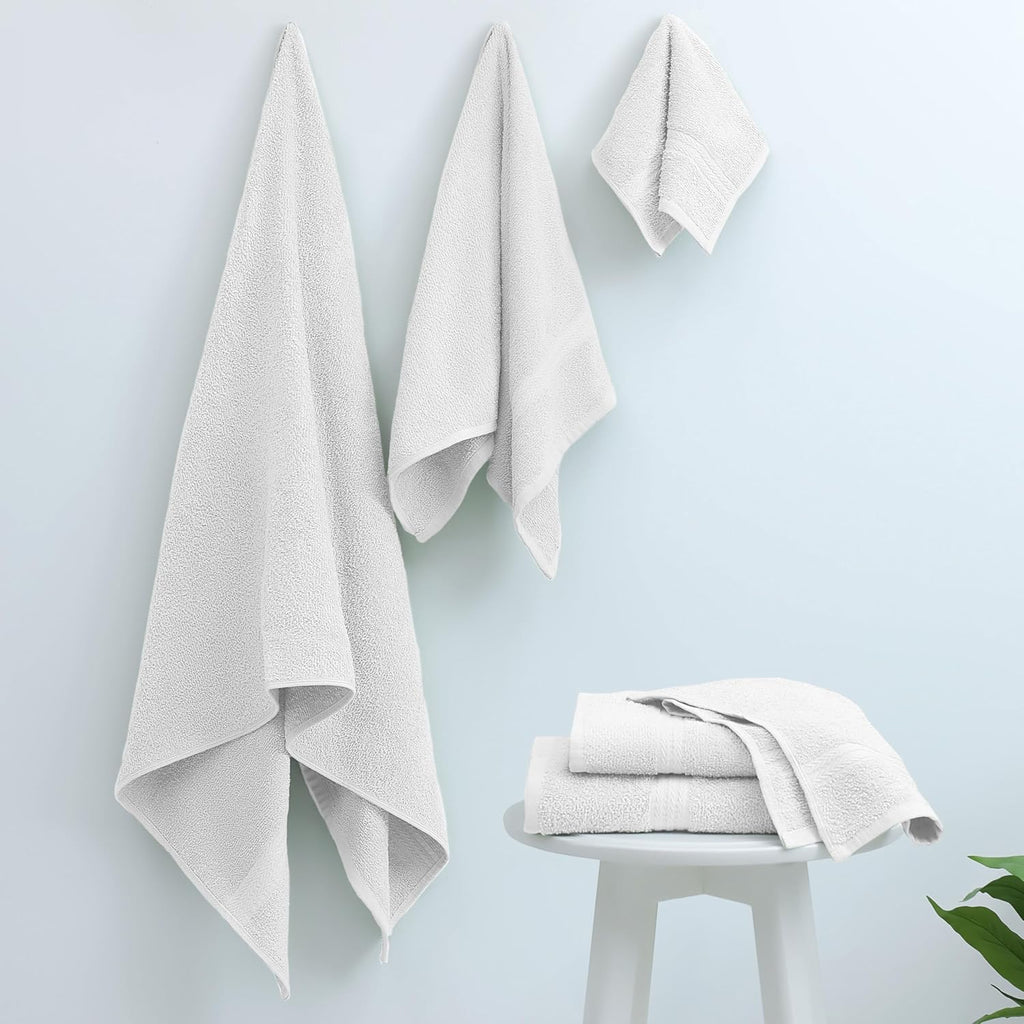 Martex Easy Living Everyday 6-Piece Bathroom Towel Set, White