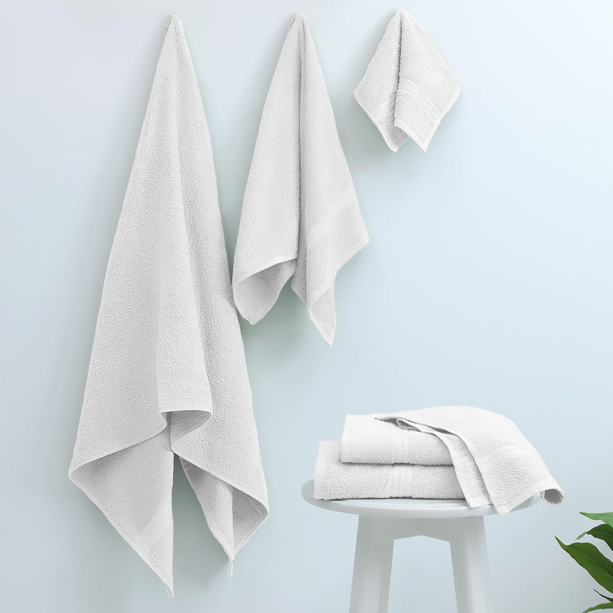 Martex Easy Living Everyday 6-Piece Bathroom Towel Set, White