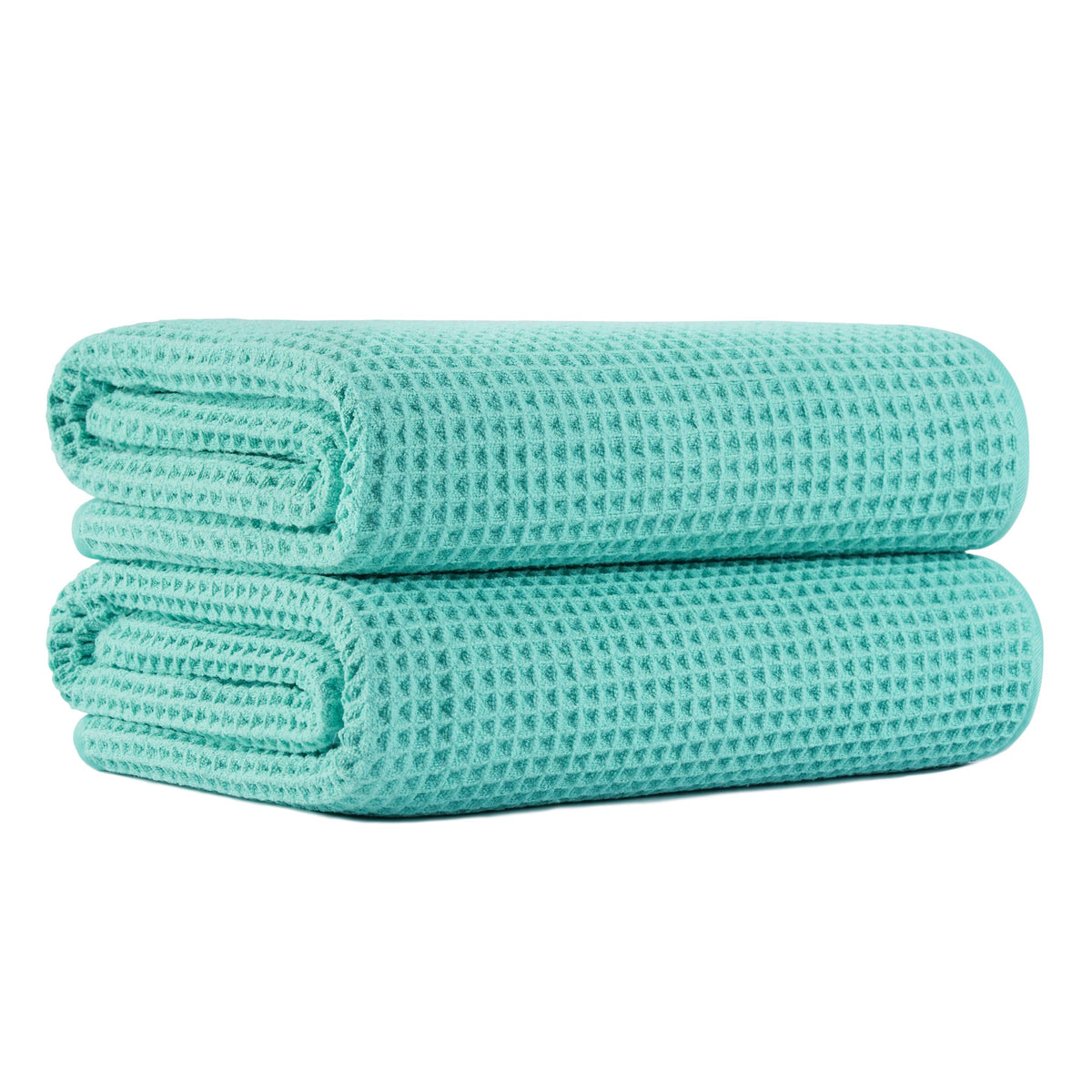 MICROFI New Microfiber Waffle Bath Towels, 2 Pieces, Oversized, Soft, Absorbent, Fast Drying, Lint Free 430 GSM (30''x60''/76cm x 152cm)