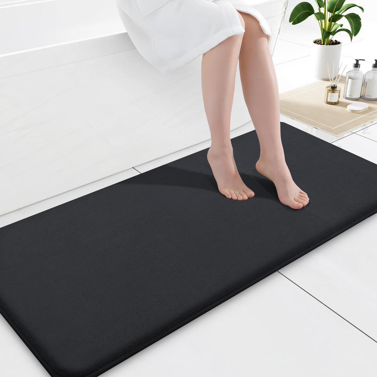Smiry Memory Foam Bath Mat 30x20, Extra Soft and Absorbent Bathroom Rugs