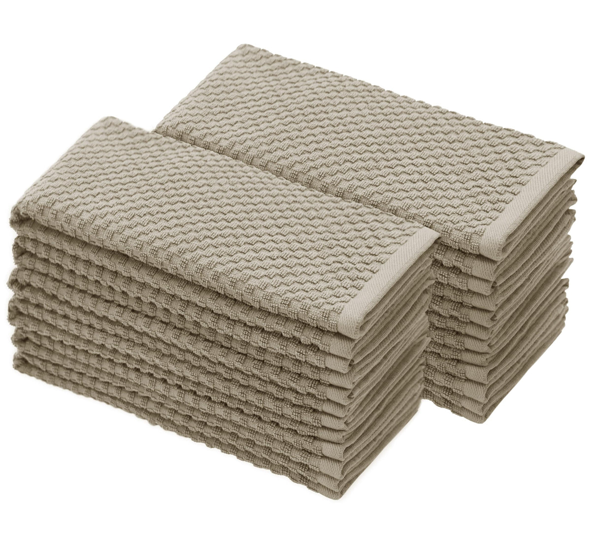 COTTON CRAFT Amazing Kitchen Towel - 12 Pack 100% Cotton Waffle Terry Towel