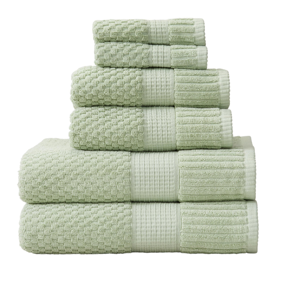 NY Loft 100% Cotton 6-Piece Bath Towel Set | Pink | Oeko-TEX | Quick-Dry