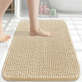 Arotive Chenille Bathroom Rugs 30x20, Soft Absorbent Bath Mat, Grey