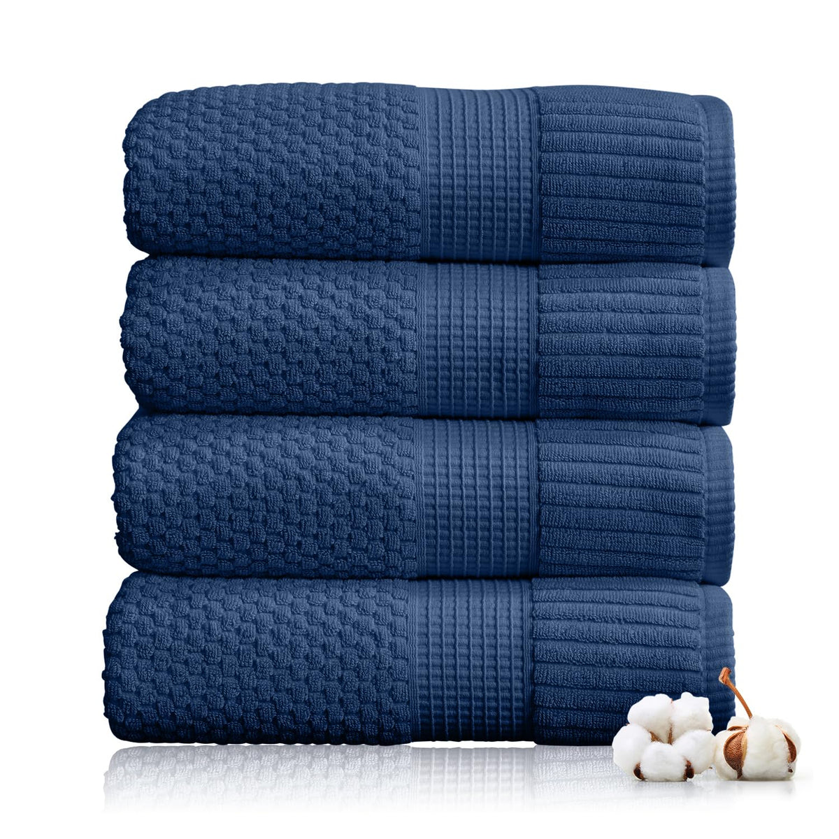 NY Loft 100% Cotton 6-Piece Bath Towel Set | Pink | Oeko-TEX | Quick-Dry