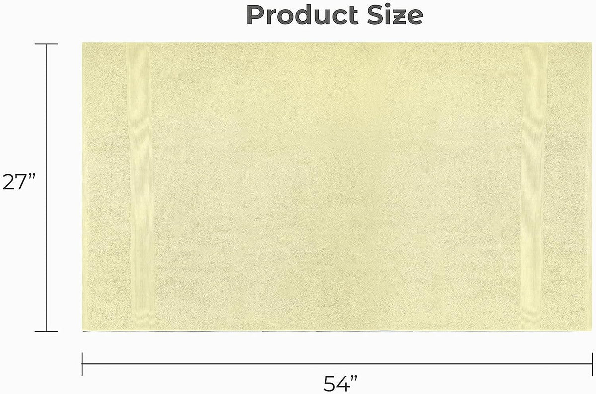 Luxury Bath Towels Set of 4 (27” x 54”) | Towels for Bathroom | Super Soft | Highly Absorbent Towels for Home, Spa, Gym (Cream)