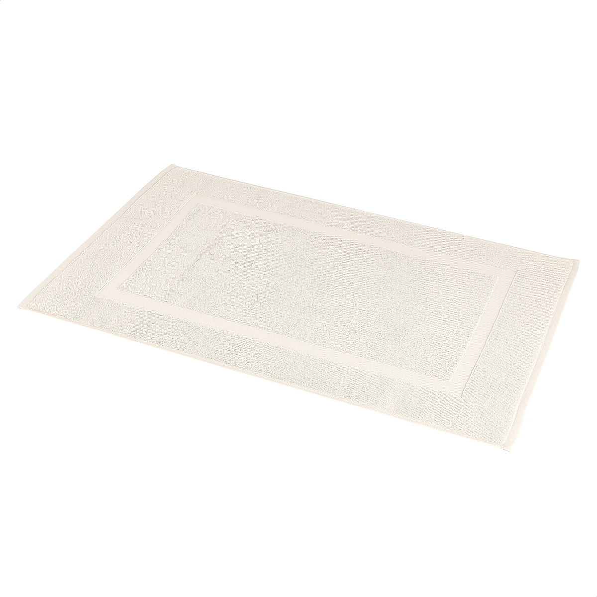 Amazon Basics Non-Slip Cotton Bath Mat, 100% Cotton Absorbent, Machine Washable, 31" L x 20" W, Bright White