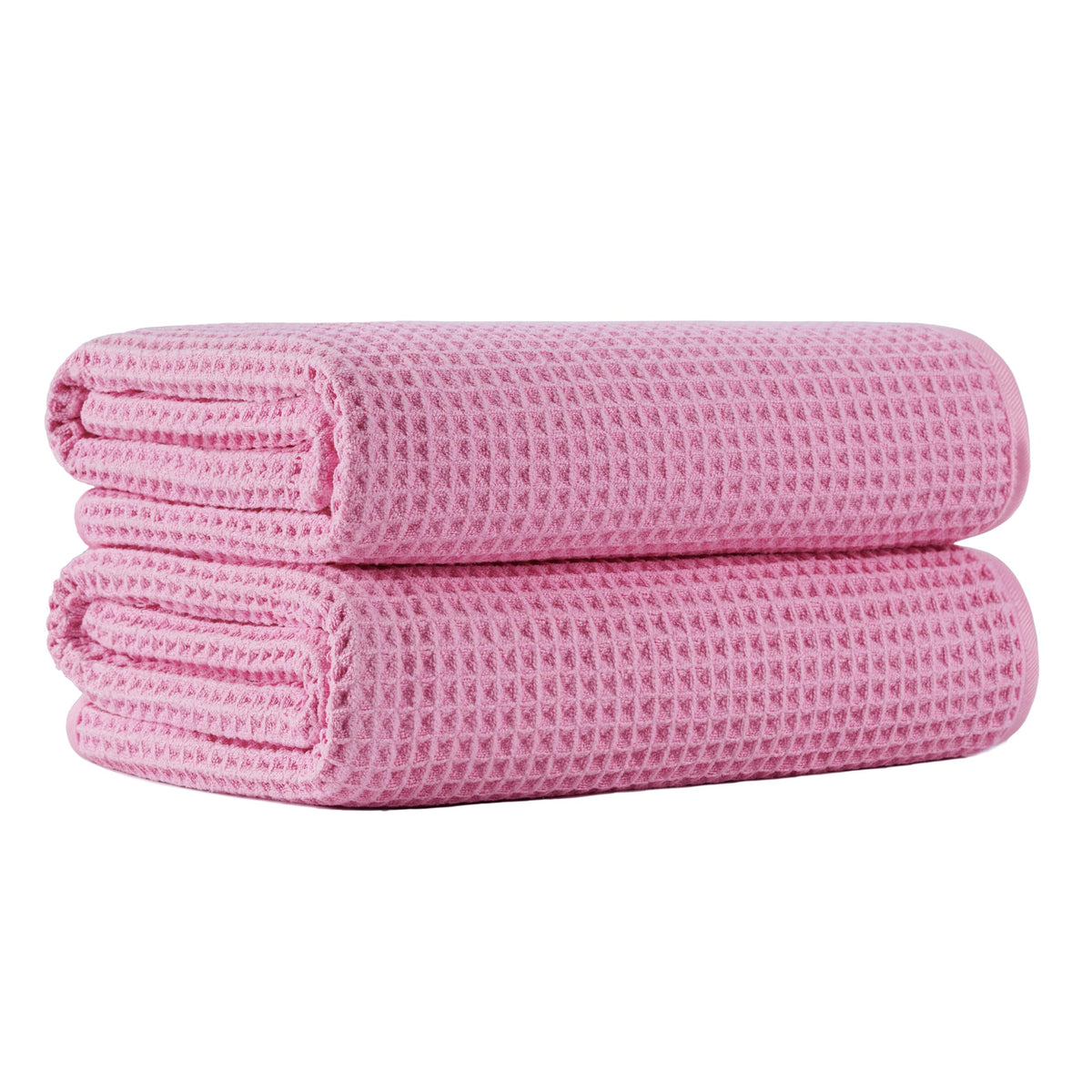 MICROFI New Microfiber Waffle Bath Towels, 2 Pieces, Oversized, Soft, Absorbent, Fast Drying, Lint Free 430 GSM (30''x60''/76cm x 152cm)