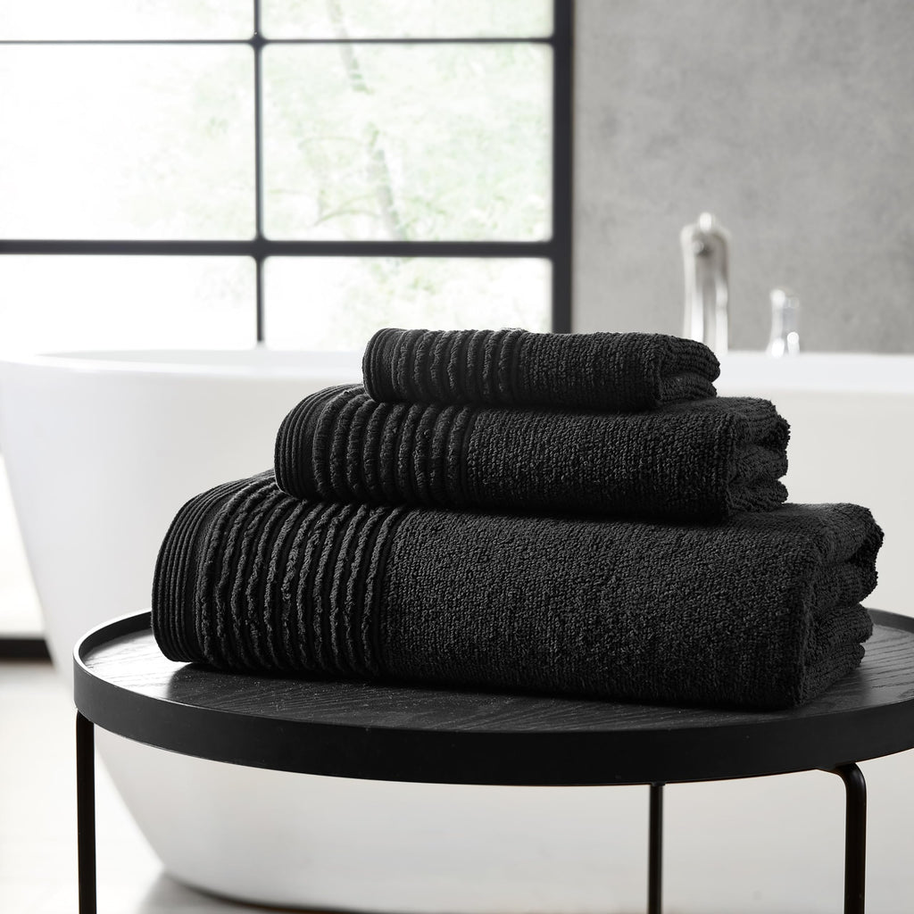 Vera Wang - Bath Towels, Plush Cotton Bathroom Towels with Zero Twist Design, Highly Absorbent & Low-Lint, Set of 6 (Sculpted Pleat White)