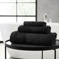 Vera Wang - Bath Towels, Plush Cotton Bathroom Towels with Zero Twist Design, Highly Absorbent & Low-Lint, Set of 6 (Sculpted Pleat White)