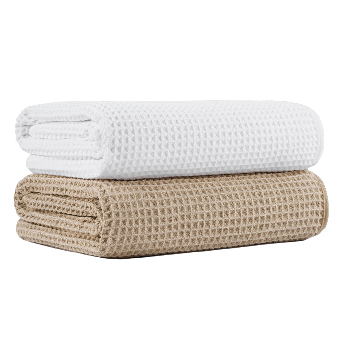 MICROFI New Microfiber Waffle Bath Towels, 2 Pieces, Oversized, Soft, Absorbent, Fast Drying, Lint Free 430 GSM (30''x60''/76cm x 152cm)