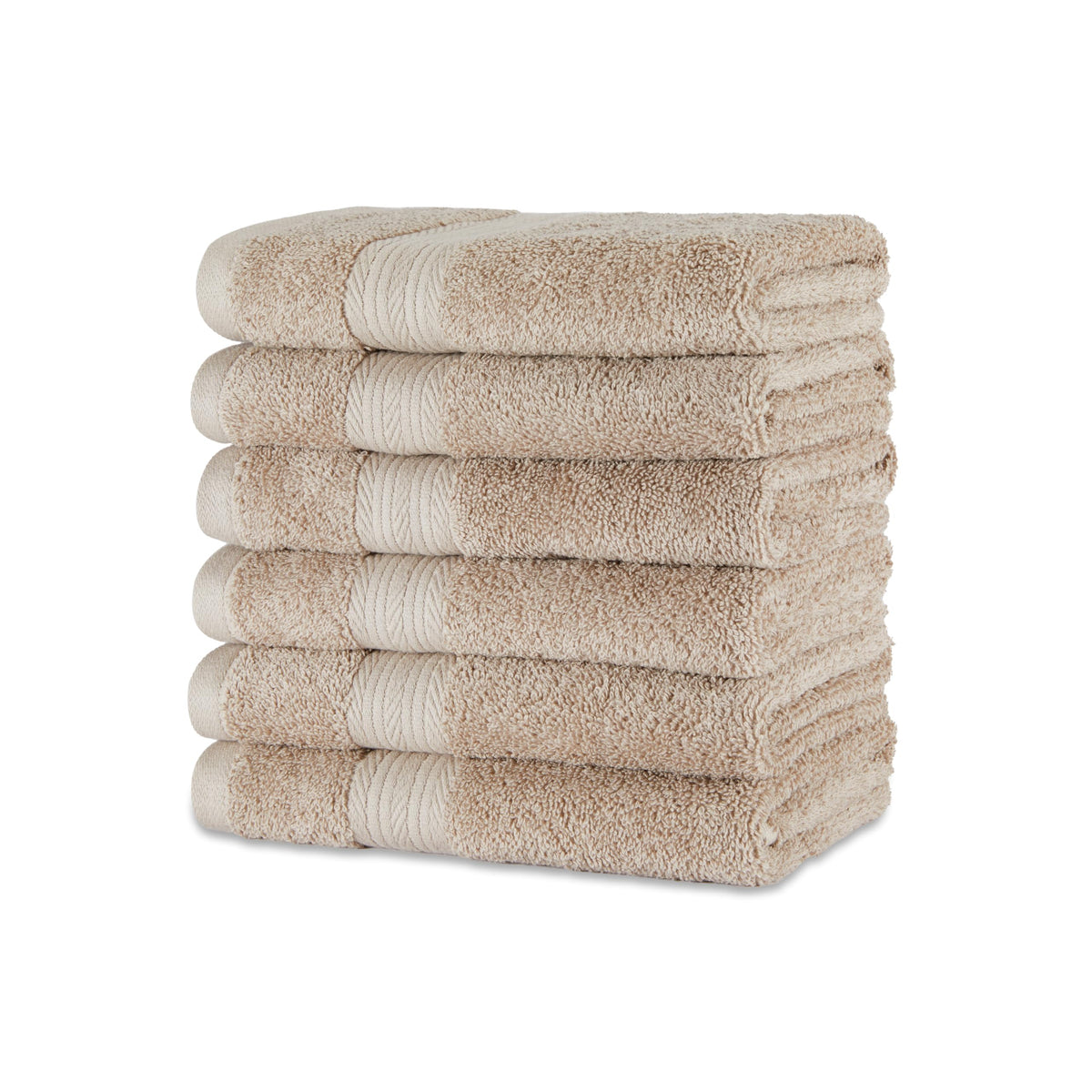 Amazon Basics 6-Piece Oversized Fade-Resistant Towel Set, 100% Cotton, Highly Absorbent, Soft, Teal, 2 Bath Towels, 2 Hand Towels, 2 Washcloths