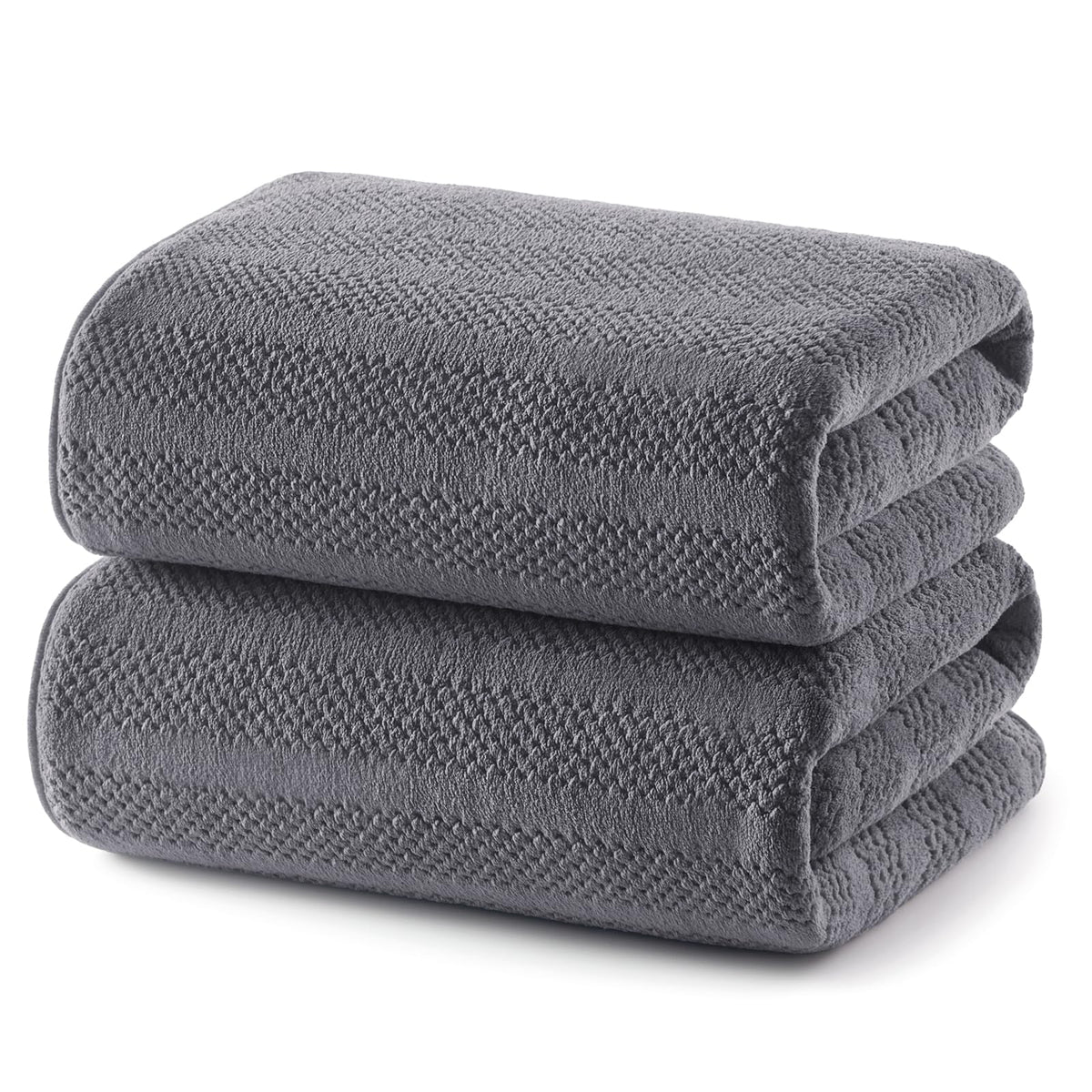 ecolook Microfiber Bath Towels Set of 4, 31 x 63 Inch Extra Large Bath Towel Set, Super Soft & Highly Absorbent, Quick Dry Lightweight Towels for Bathroom, Gym, Spa, Pool & Travel, Gray