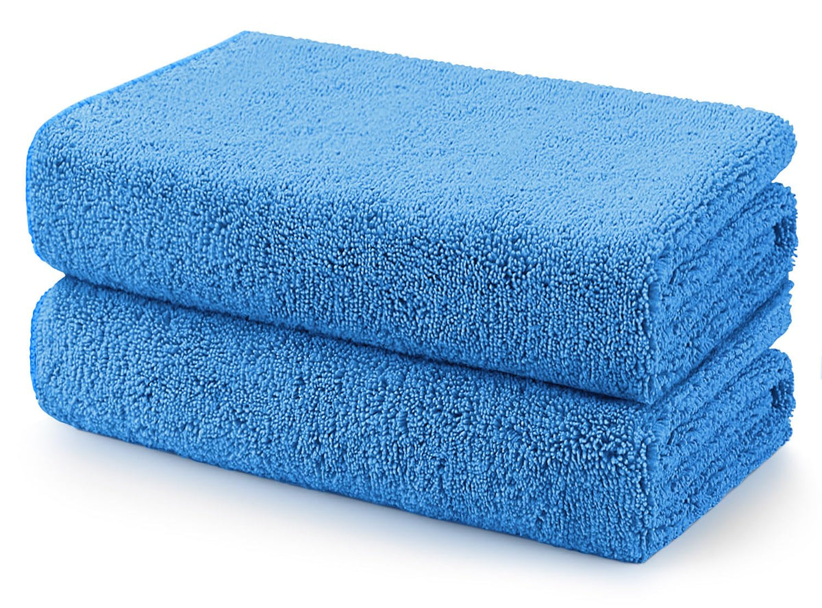 HOMEXCEL Professional Large Microfiber Car Drying Towels 2 Pack, Lint Free, Scratch Free, Highly Absorbent Drying Towel for Cars, SUVs, RVs, Trucks, and Boats,31" x 24",Grey