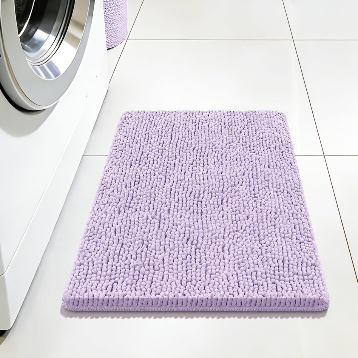 Bcoimo Small Bath Rug Mat,Sage Chenille High Absorbent Bathroom Floor Mats