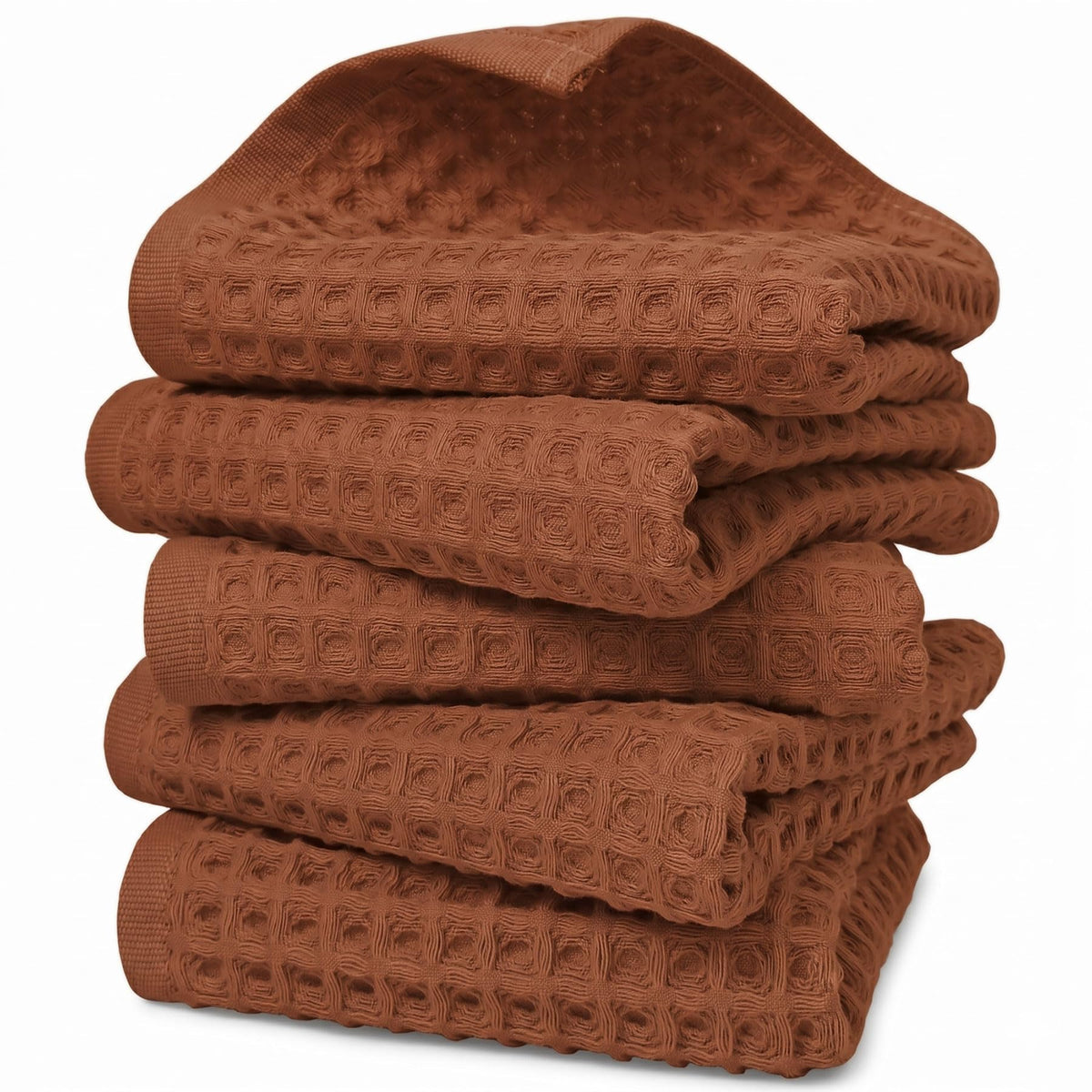 Jacquotha Waffle Hand Towels 2-Piece (Mist White) – Cotton, Quick Dry, Lint Free, 13” x 29”