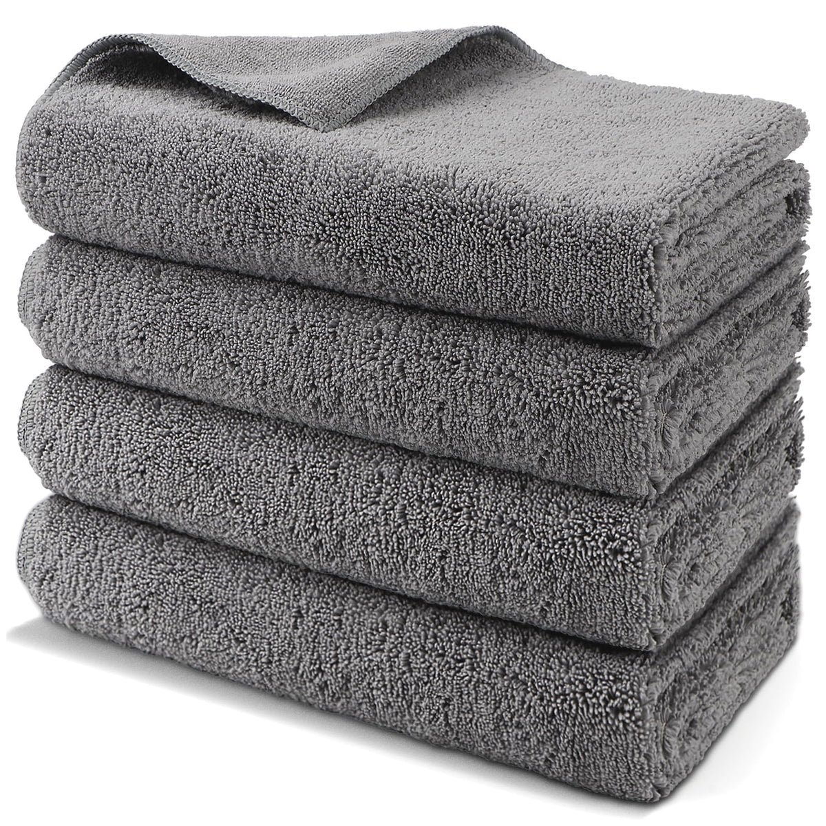 HOMEXCEL Professional Large Microfiber Car Drying Towels 2 Pack, Lint Free, Scratch Free, Highly Absorbent Drying Towel for Cars, SUVs, RVs, Trucks, and Boats,31" x 24",Grey