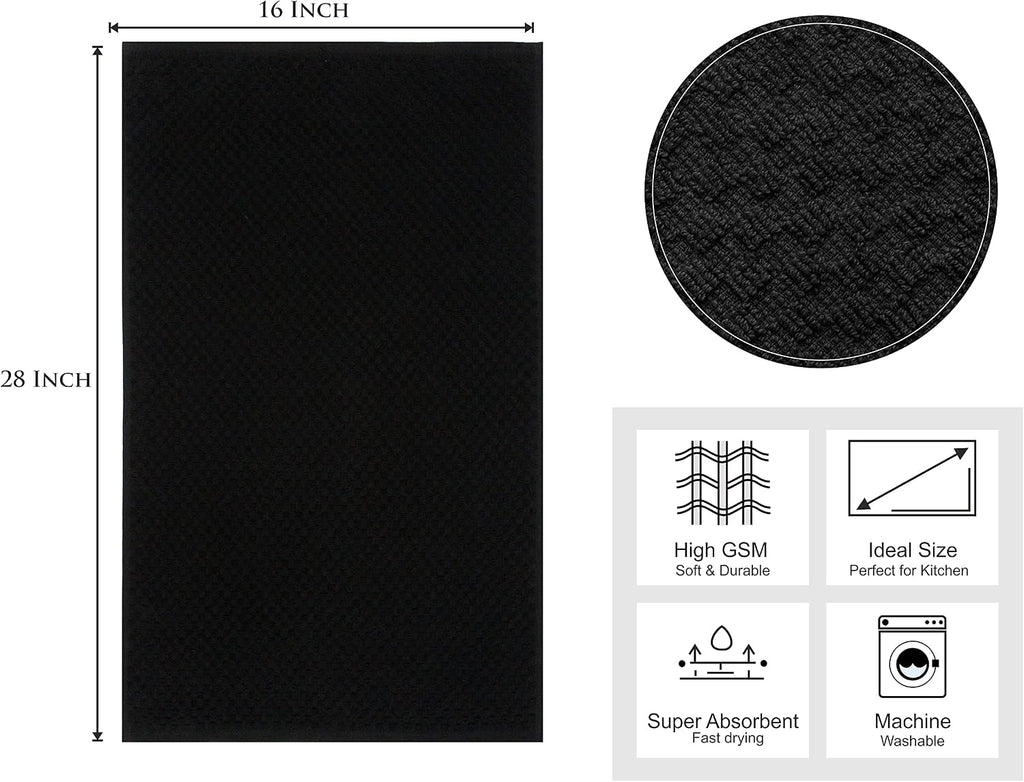 COTTON CRAFT Amazing Kitchen Towel - 12 Pack 100% Cotton Waffle Terry Towel
