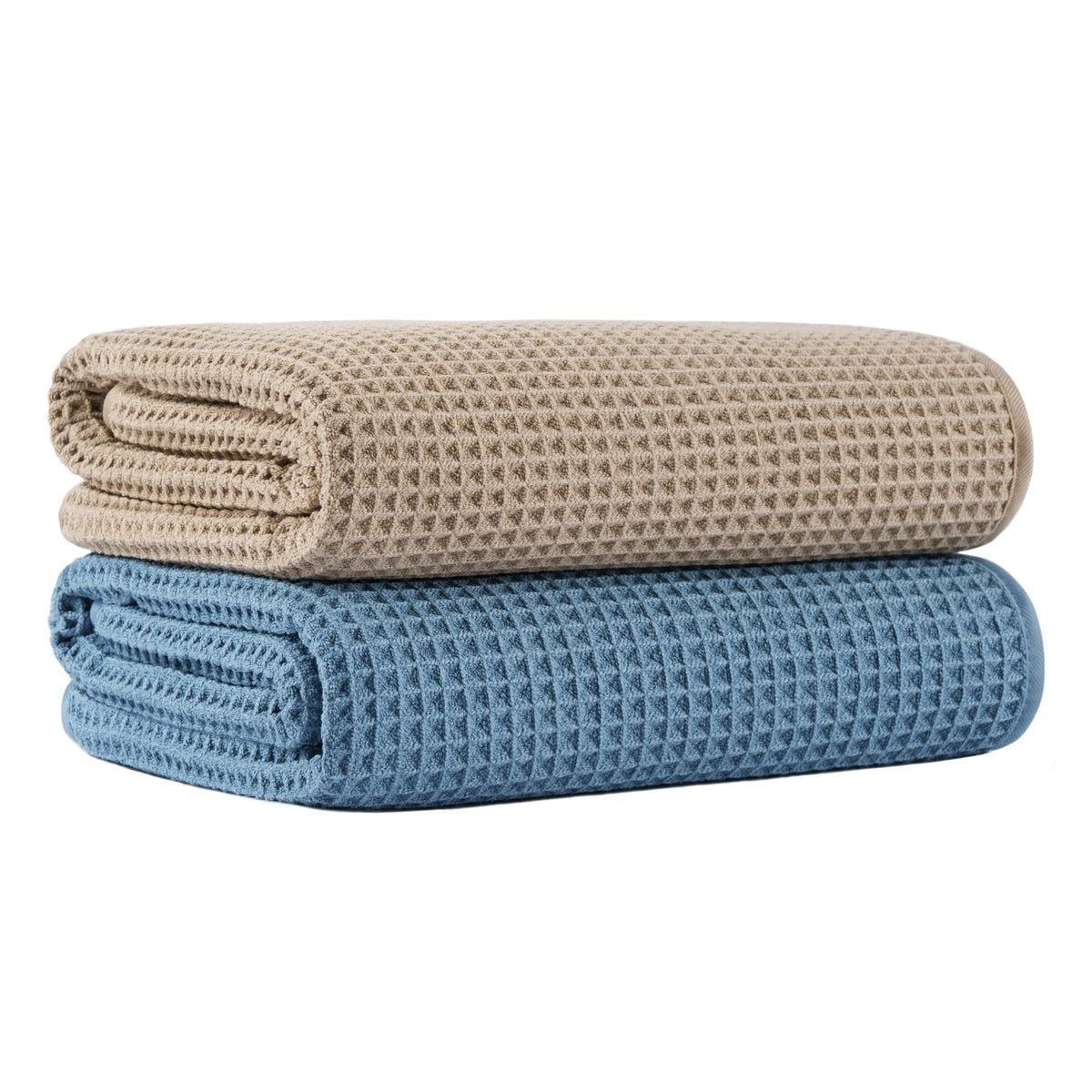 MICROFI New Microfiber Waffle Bath Towels, 2 Pieces, Oversized, Soft, Absorbent, Fast Drying, Lint Free 430 GSM (30''x60''/76cm x 152cm)