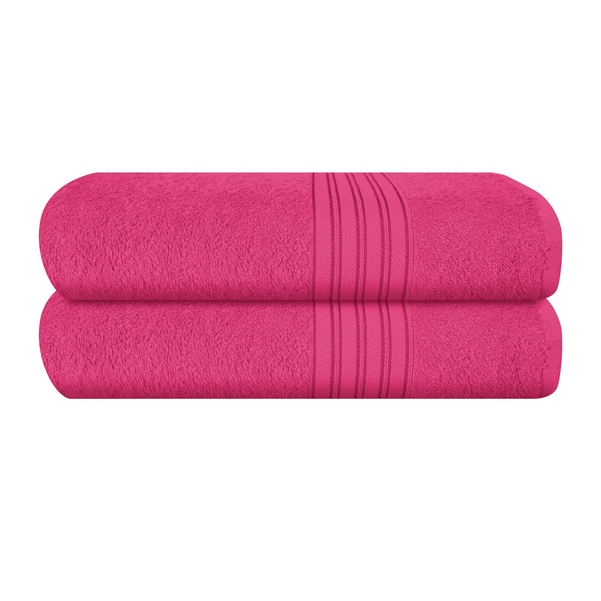 BOUTIQUO 100% Cotton 2 Pack Bath Towel Set 28x55, Eco-Friendly Large Bath Towels, Compact Quickdry Lightweight Soft & Highly Absorbent Bath Towel, Ideal for Everyday Gym Travel Camp Pool - Burgundy