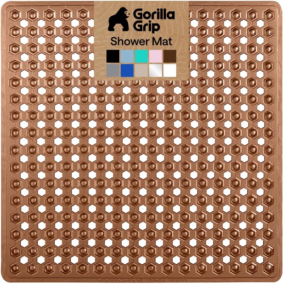 GORILLA GRIP Bath Tub Shower Mat, Bathtub Floor Liner, 35x16 Clear