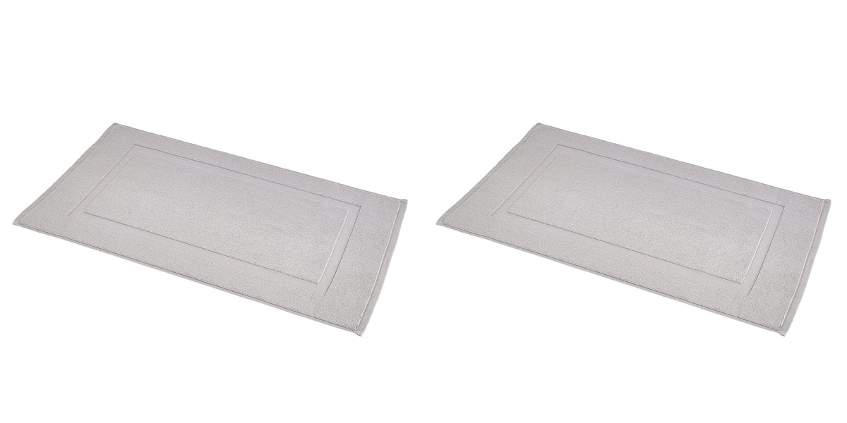 Amazon Basics Non-Slip Cotton Bath Mat, 100% Cotton Absorbent, Machine Washable, 31" L x 20" W, Bright White