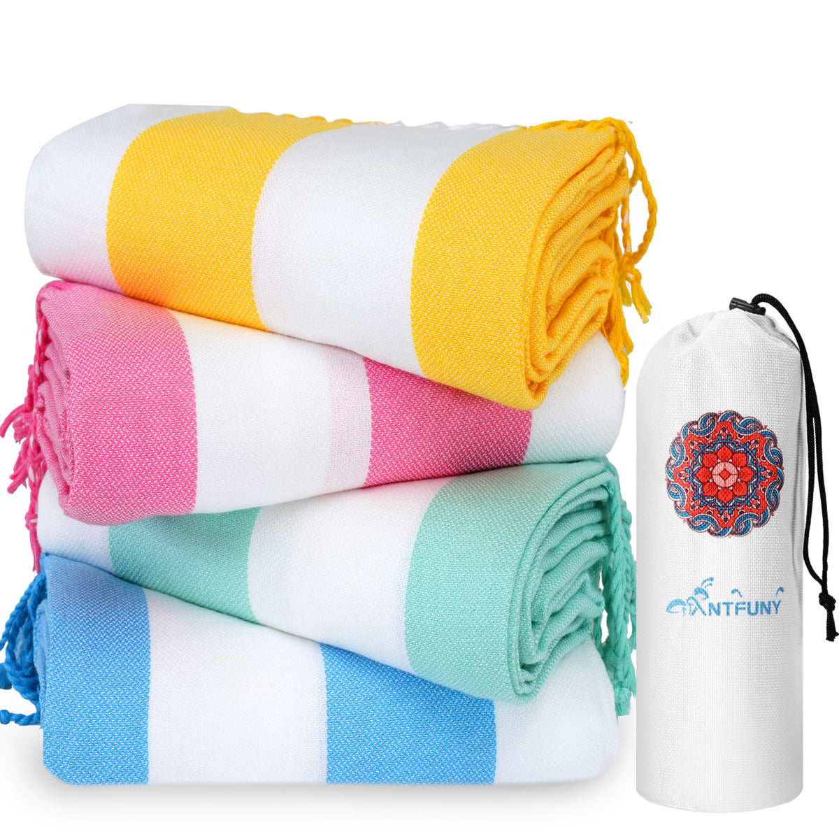 Turkish Beach Towels Vacation Essentials Quick Dry Sand Free Soft Absorbent Adult Oversized Bath Pool Swim Long Towel Lightweight Thin Fast Drying Over The Chair Towel Sand Repellent Anti Yellow