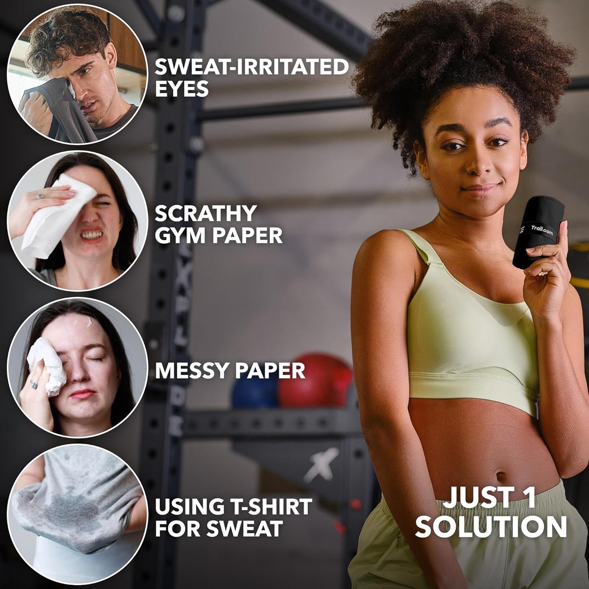 Trailoom Microfiber Gym Towels, Quick Dry, Highly Absorbing, Odor-Free