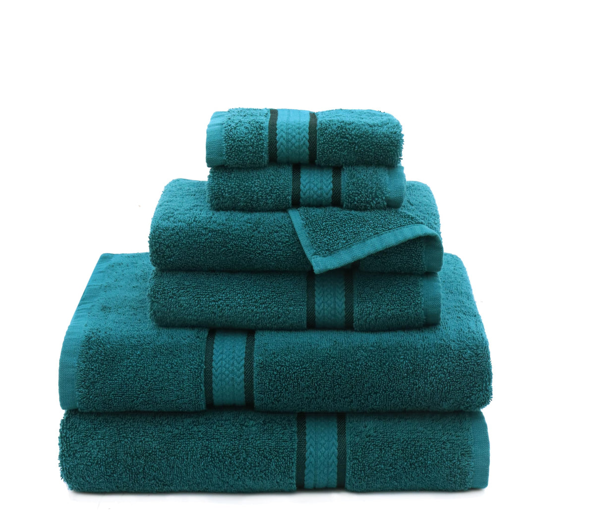 COTTON CRAFT Ultra Soft 6 Piece Towel Set - 100% Cotton Towels - Burgundy
